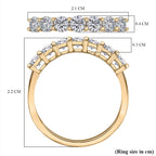 The Definitive 9K Gold Moissanite 7 Stone Band Ring