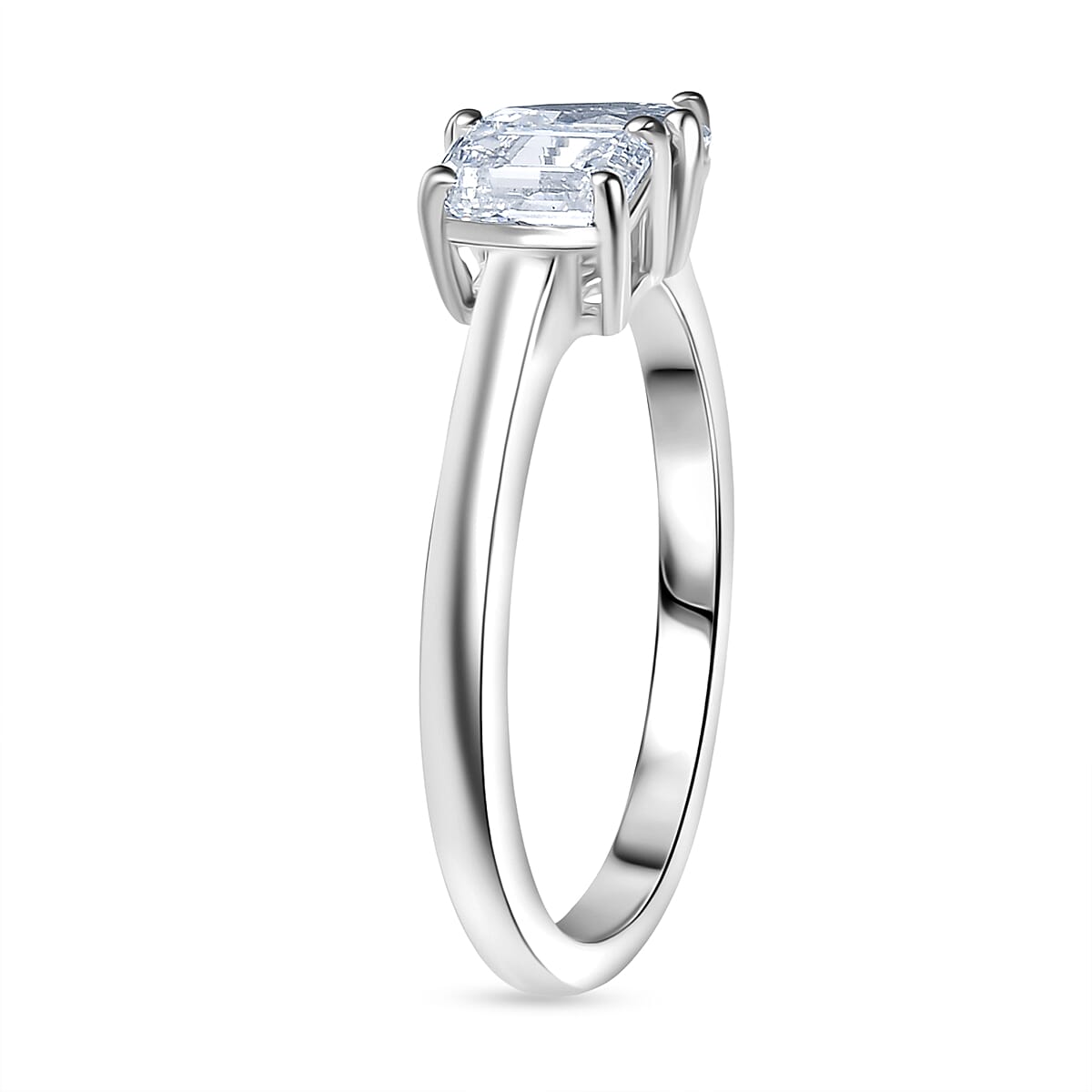 TOI ET MOI LUXURIANT Lab Grown Diamond Ring in Rhodium Overlay Sterling Silver 8258307 4