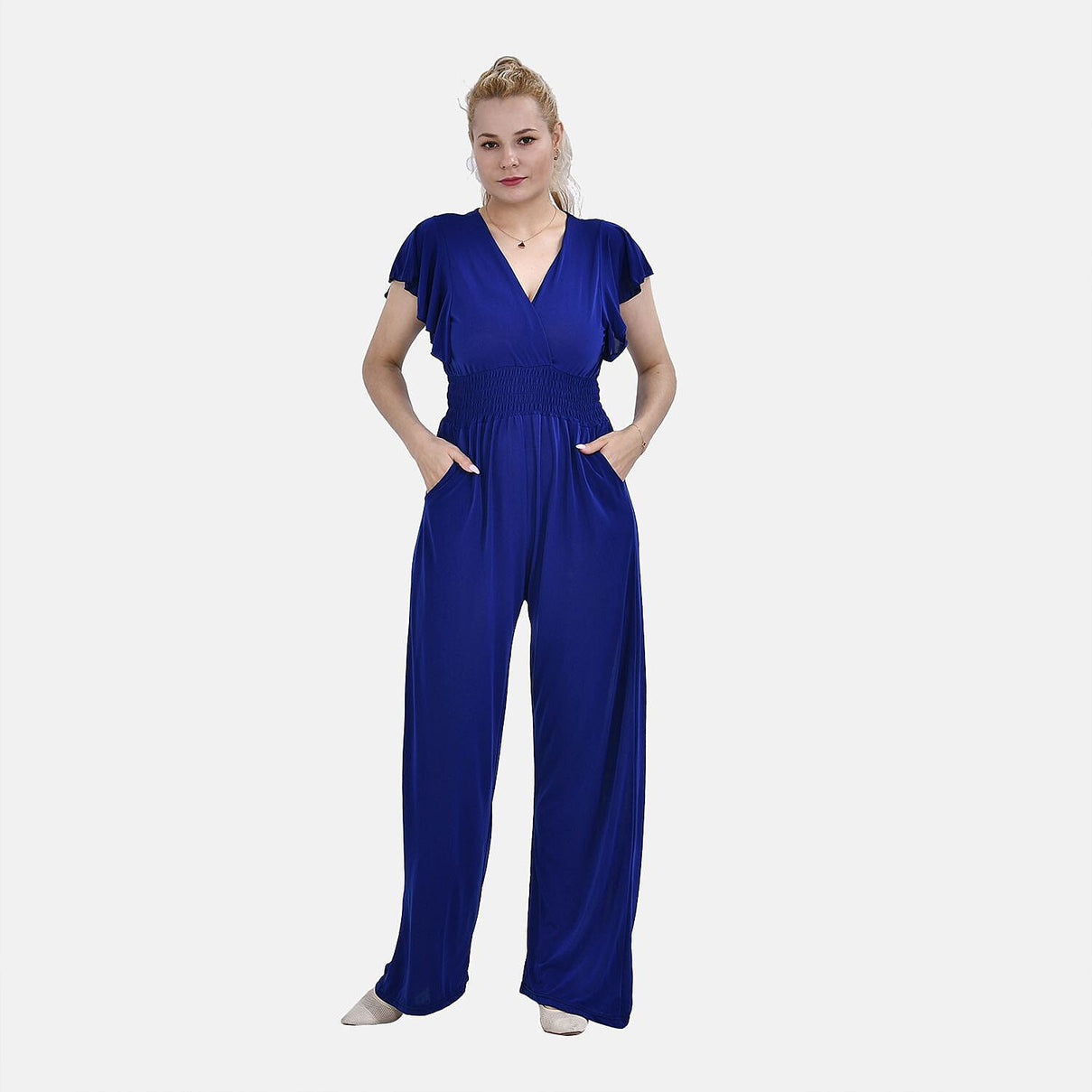 Tamsy Smocked Waist Stretch Jersey Jumpsuit 7690306 0