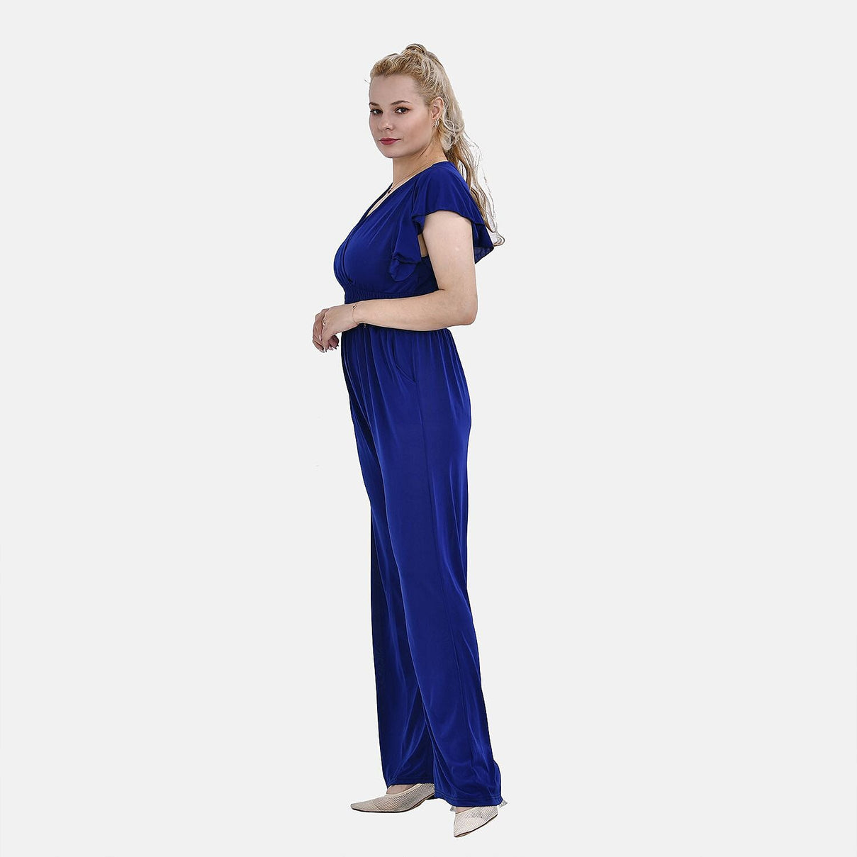 Tamsy Smocked Waist Stretch Jersey Jumpsuit 7690306 2