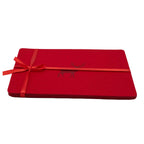 Set of 4 Felt Deer Print Placements (Size 29x22 Cm) & 4 Matching Coasters (Size 10x10 Cm) - Red