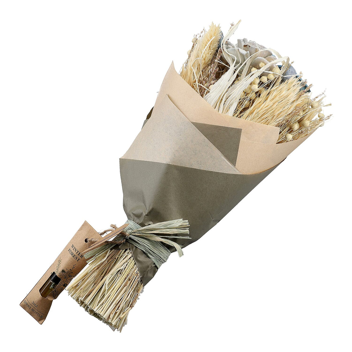 Hand Tied Small Round Bouquet With Spray Bottle - Blue and Blue 7383908 0
