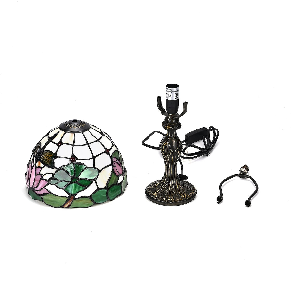 Handmade Tiffany-Stained Glass Table Lamp -  Lotus 7841264 12