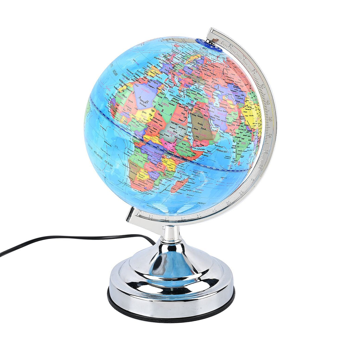 Illuminated Globe with Metal Stand with 3 Brightness Mode Function - (Size 32x22x20cm) 7572701 0