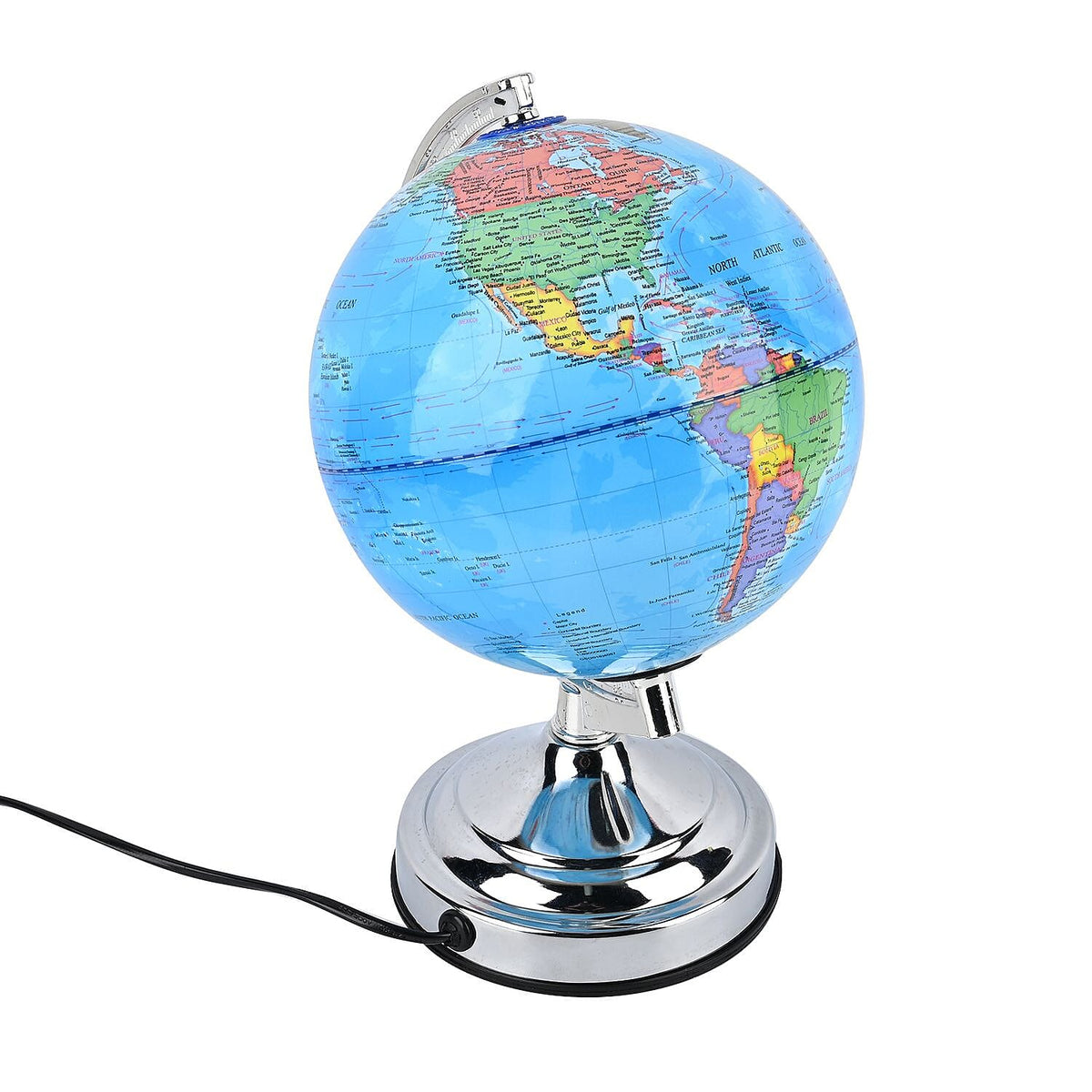 Illuminated Globe with Metal Stand with 3 Brightness Mode Function - (Size 32x22x20cm) 7572701 3