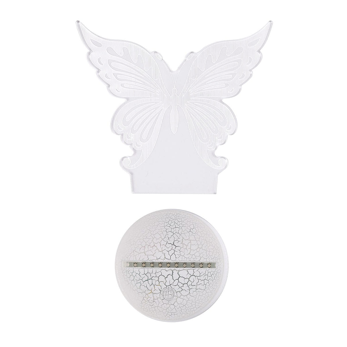 3D LED Butterfly Night Lamp With Remote Control (3xAA Battery, Not Included) 7545968 2