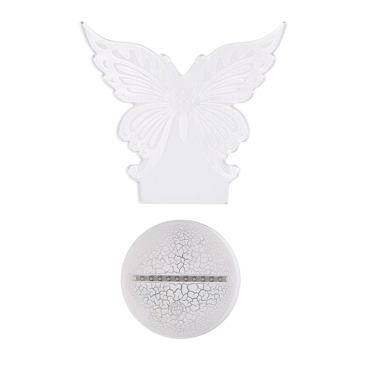 3D LED Butterfly Night Lamp With Remote Control (3xAA Battery, Not Included) 7545968 2