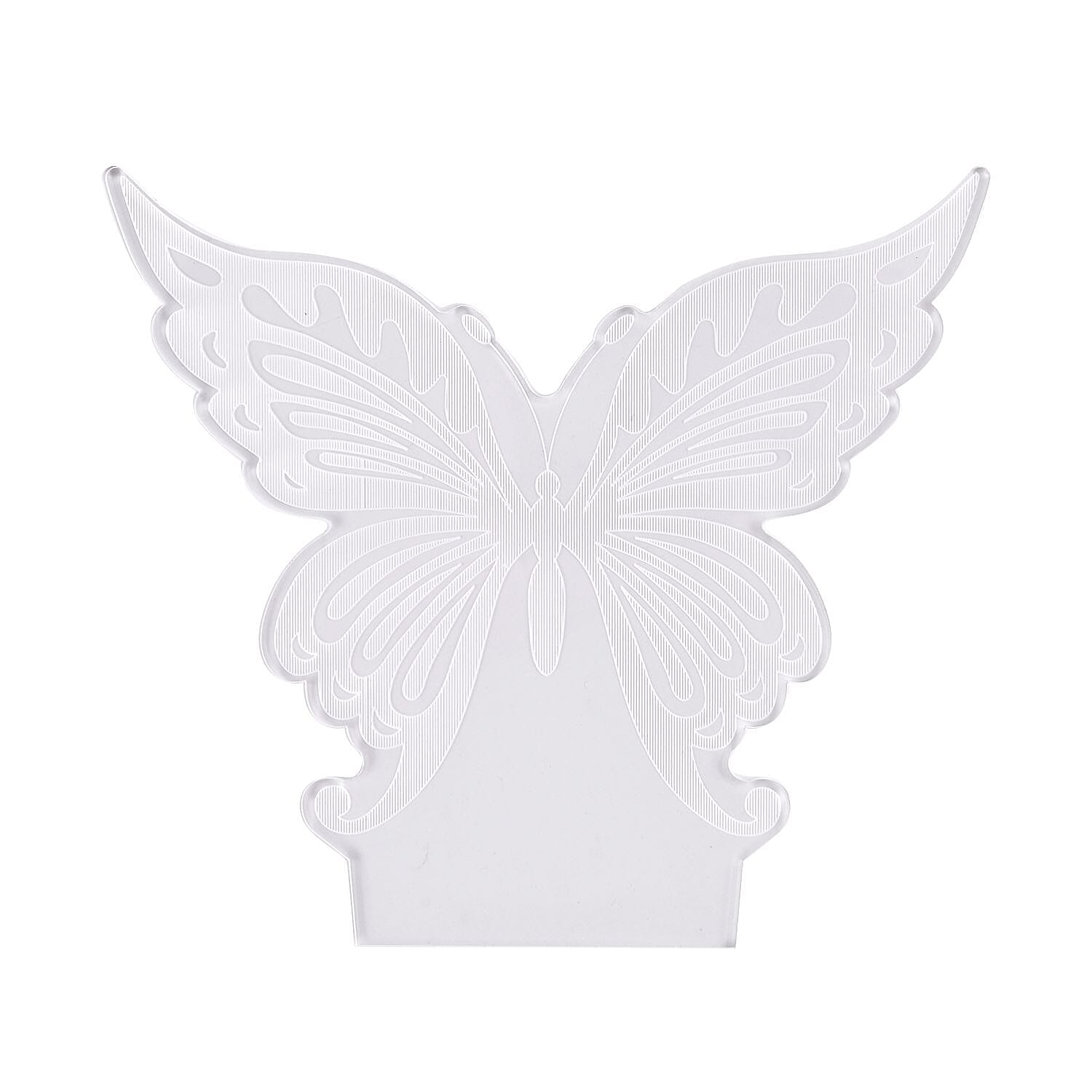 3D LED Butterfly Night Lamp With Remote Control (3xAA Battery, Not Included) 7545968 3