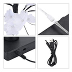 Warm Light Maple Tree with Timer - USB - White
