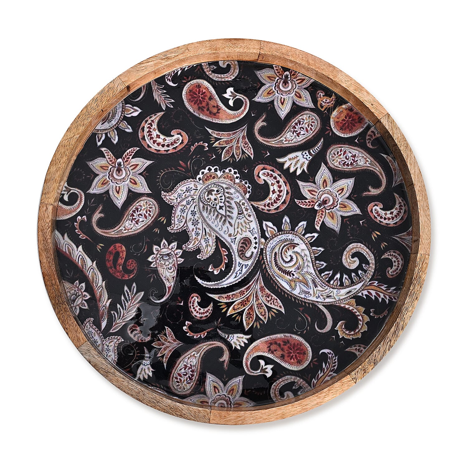 Mango Wood Enamelled Coffee Table (Size 45 x 45 cm) Flat Packed - Black 8194231 7
