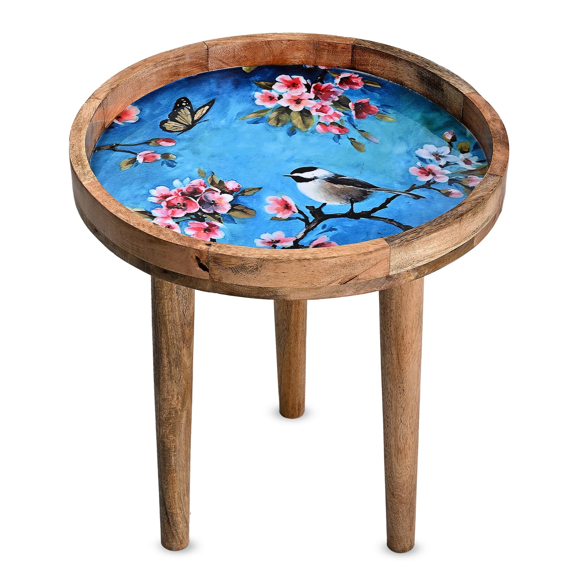 Mango Wood Enamelled Coffee Table (Size 45 x 45 cm) Flat Packed - Multi Colour 8170536 2