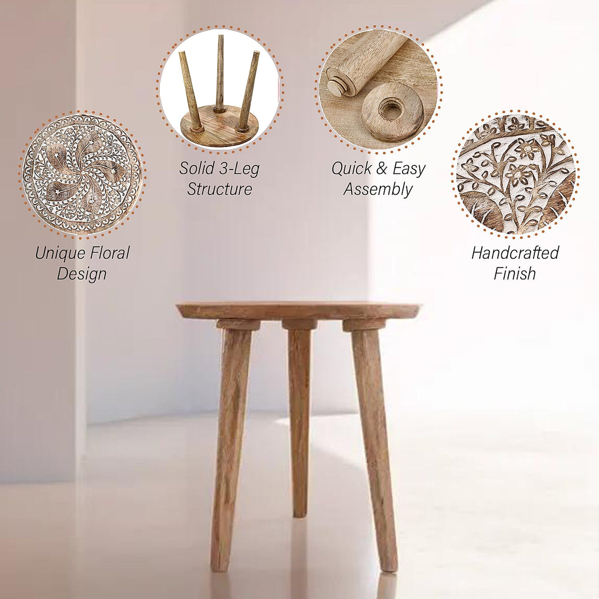 Table (Size - One Size) - Natural &amp; Grey 7805657 4