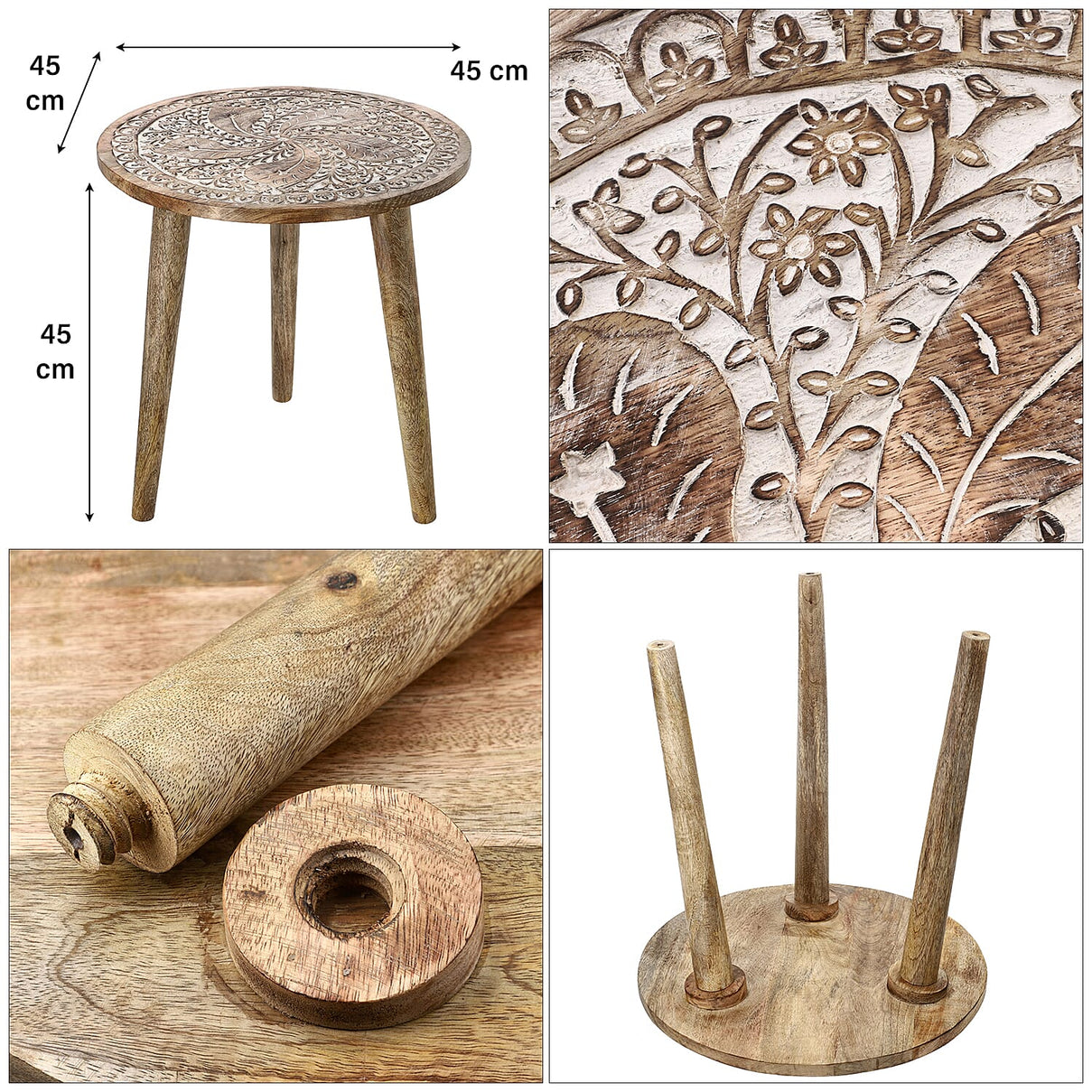 Table (Size - One Size) - Natural &amp; Grey 7805657 7