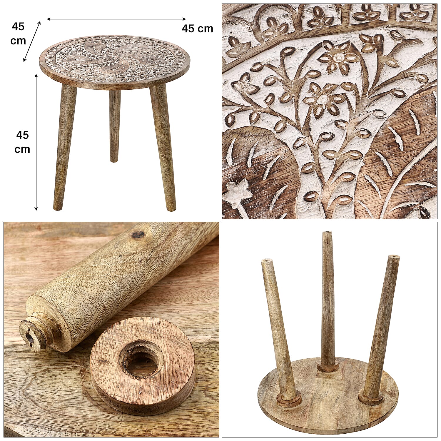 Table (Size - One Size) - Natural &amp; Grey 7805657 7