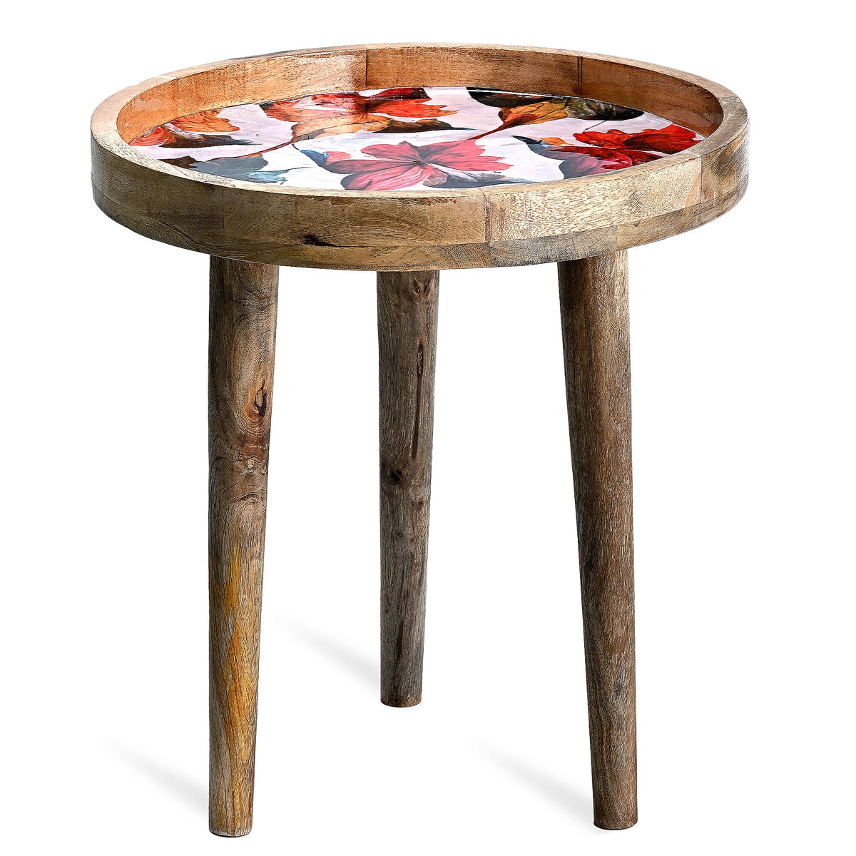 Mango Wood Enamelled Coffee Table (Size 45 x 45 cm) Flat Packed - Navy V32759448 0