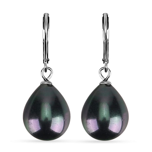 Shell Pearl Beads Earring Pure White Stainless Steel 22.000 Ct.