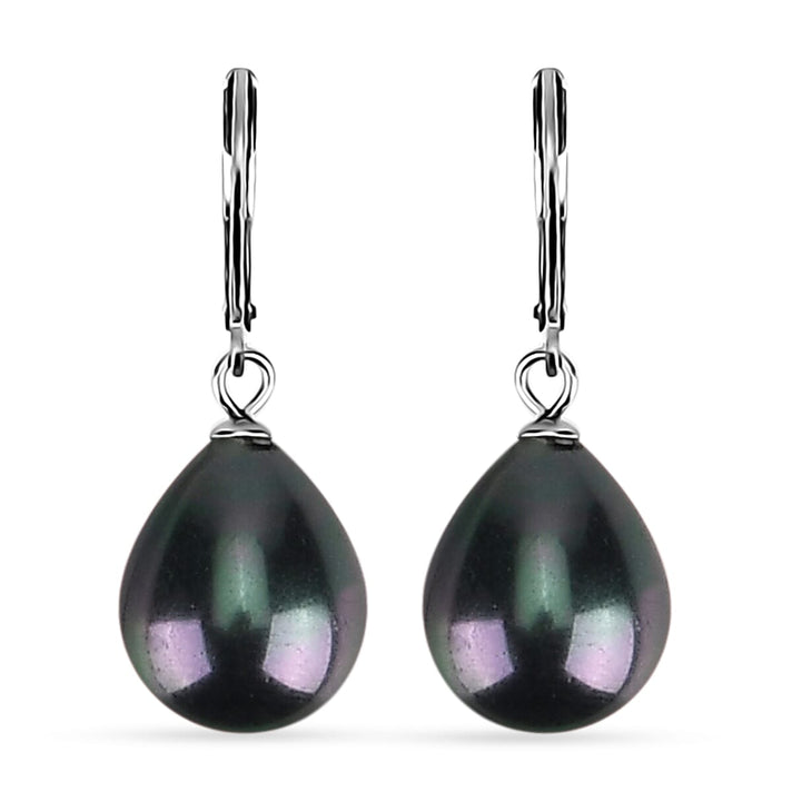 One Time Mega CloseOut - Tahitian Shell Pearl Drop Earring with Lever Back 8356375 1
