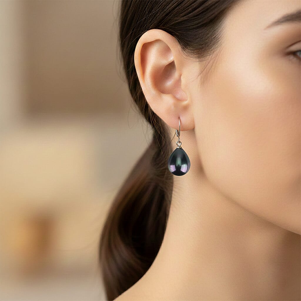One Time Mega CloseOut- Tahitian Shell Pearl  Drop Earring