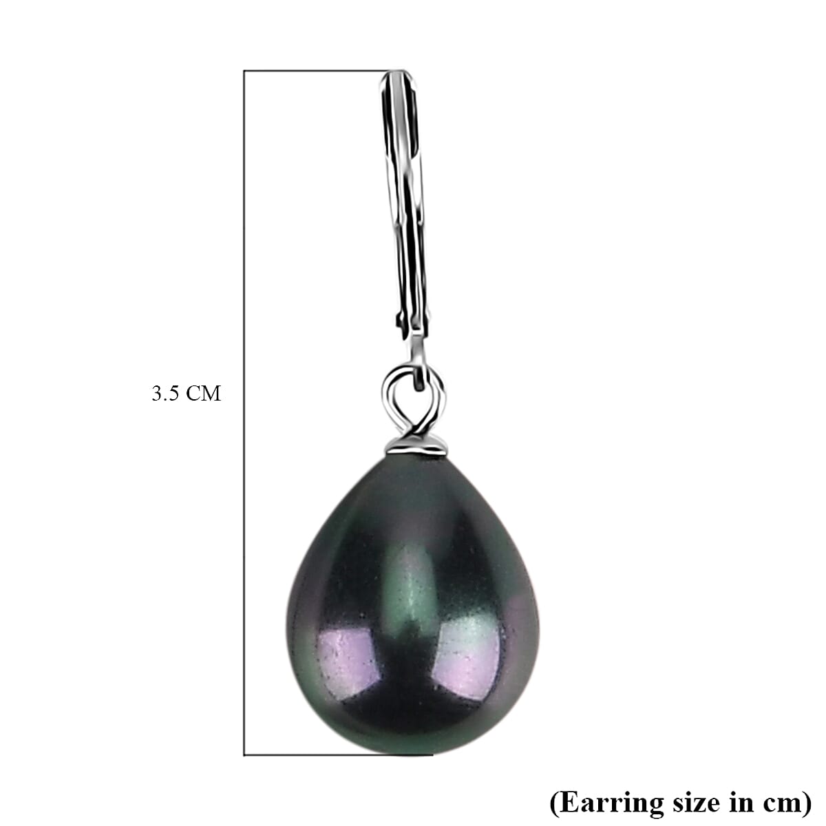 One Time Mega CloseOut - Tahitian Shell Pearl Drop Earring with Lever Back 8356375 5