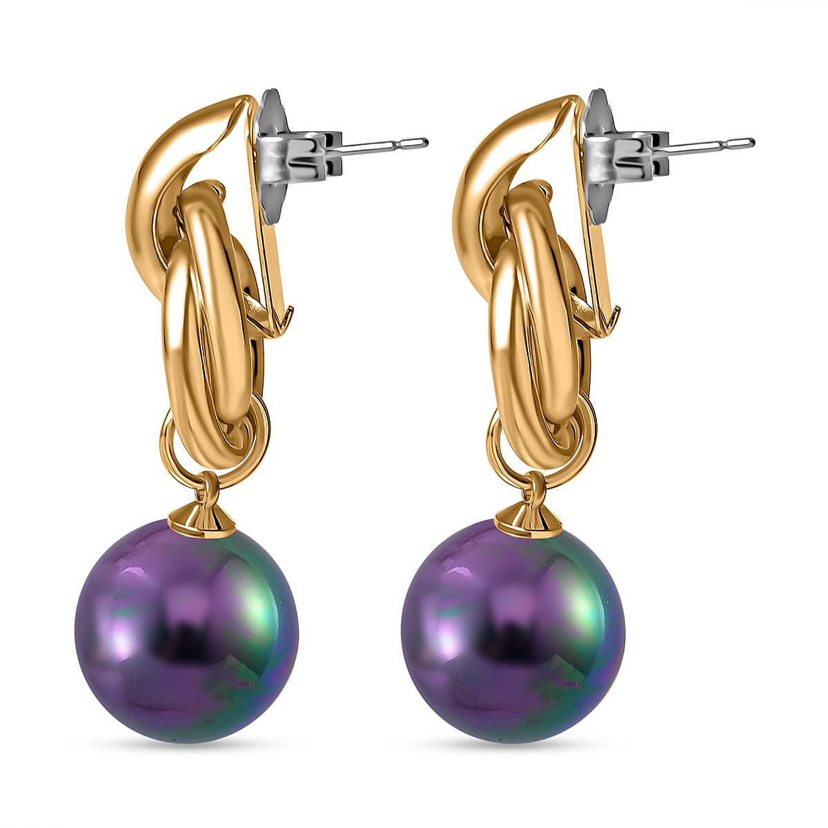 Tahitian Colour Shell Pearl Drop Earring with Push Back 8312666 8