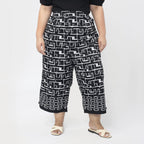 Cropped Palazzo (Size L,14 to 16) - Black & White