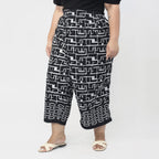 Cropped Palazzo (Size L,14 to 16) - Black & White