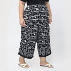 Cropped Palazzo (Size L,14 to 16) - Black & White
