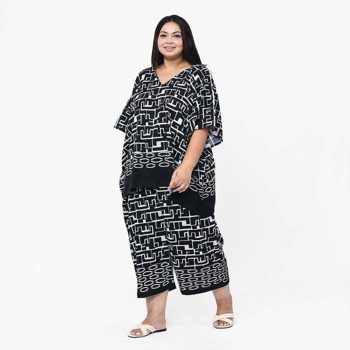TAMSY Wide Leg Palazzo With Elasticated Waist V32568696 7