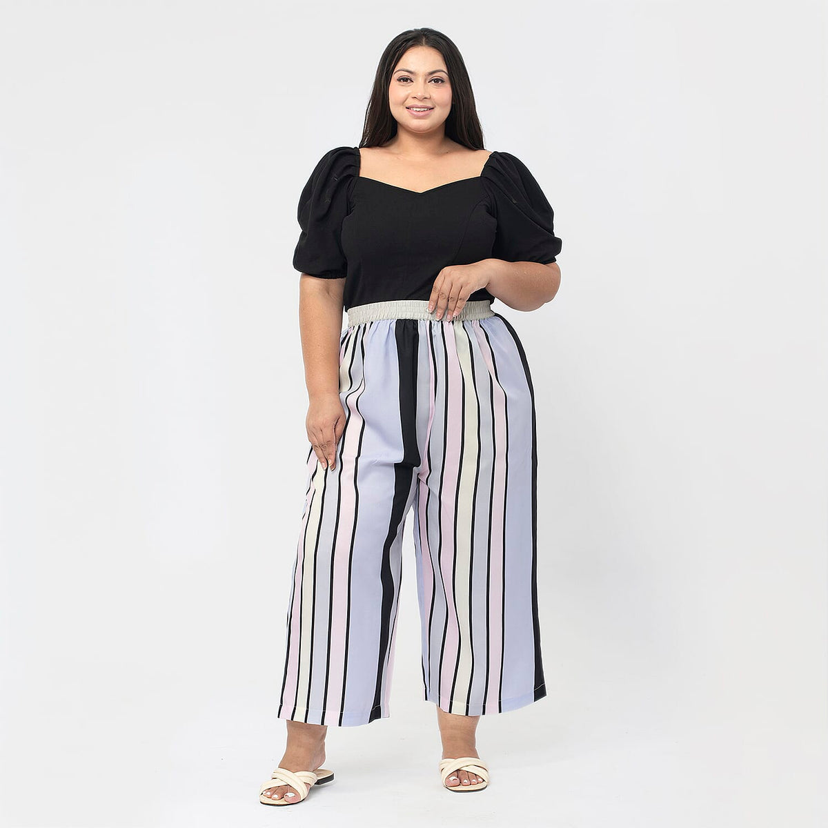 TAMSY Wide Leg Palazzo With Elasticated Waist 7551491 0