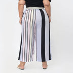 Cropped Palazzo (Size L, 16 to 18) - Stripes