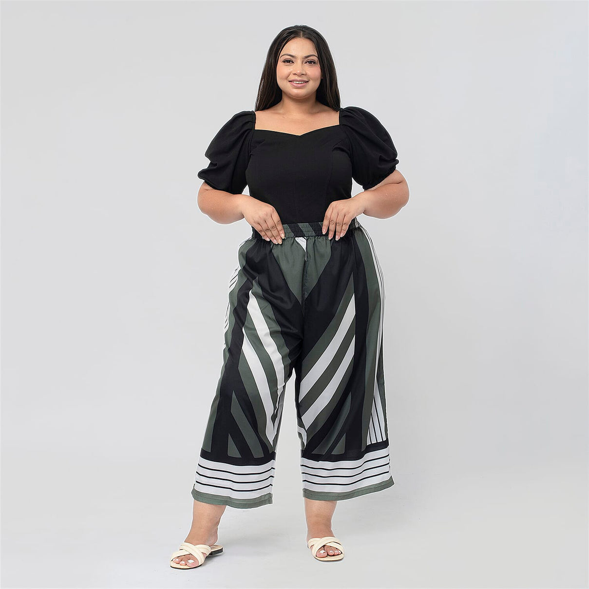 TAMSY Wide Leg Palazzo With Elasticated Waist V32530538 0