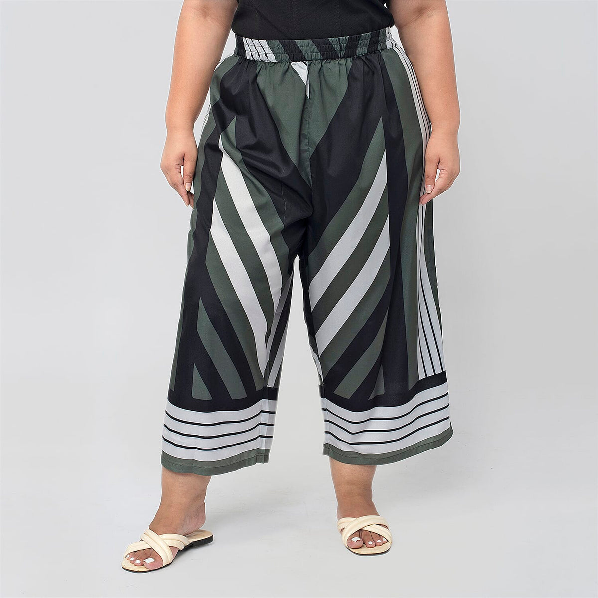 TAMSY Wide Leg Palazzo With Elasticated Waist V32530538 3