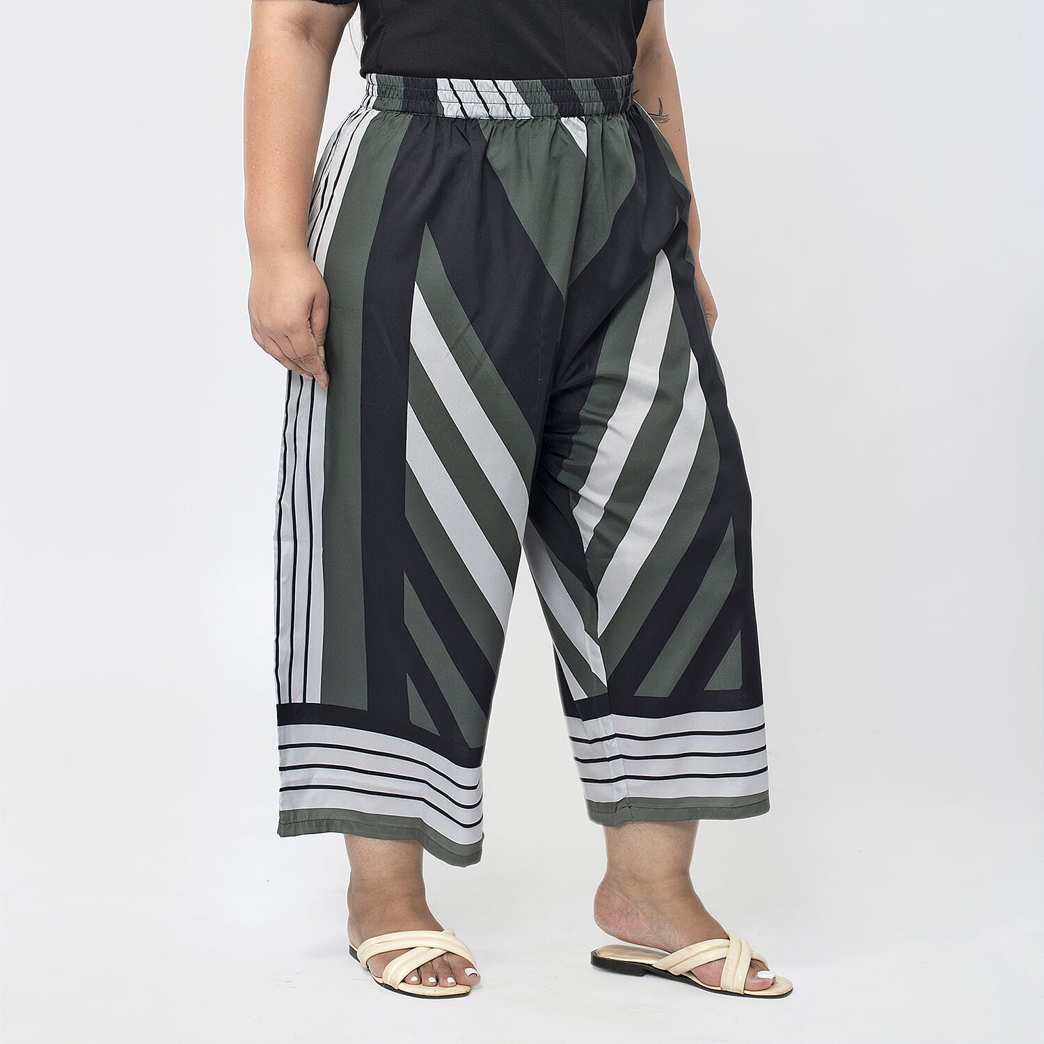 TAMSY Wide Leg Palazzo With Elasticated Waist V32530538 4
