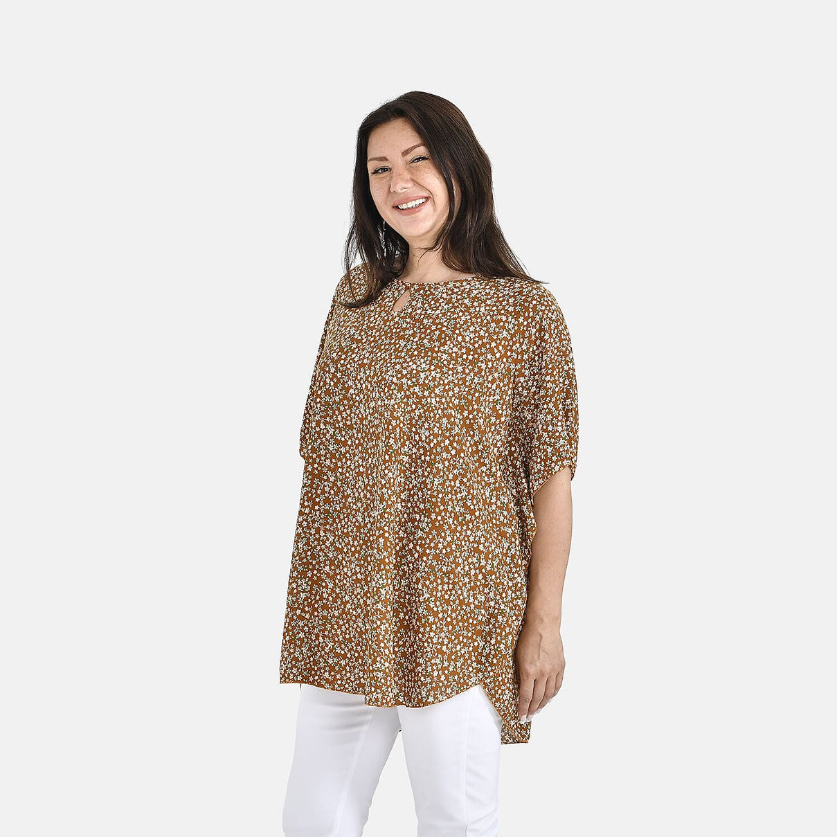 TAMSY Floral Pattern Top  - Sunset Yellow 7326852 3