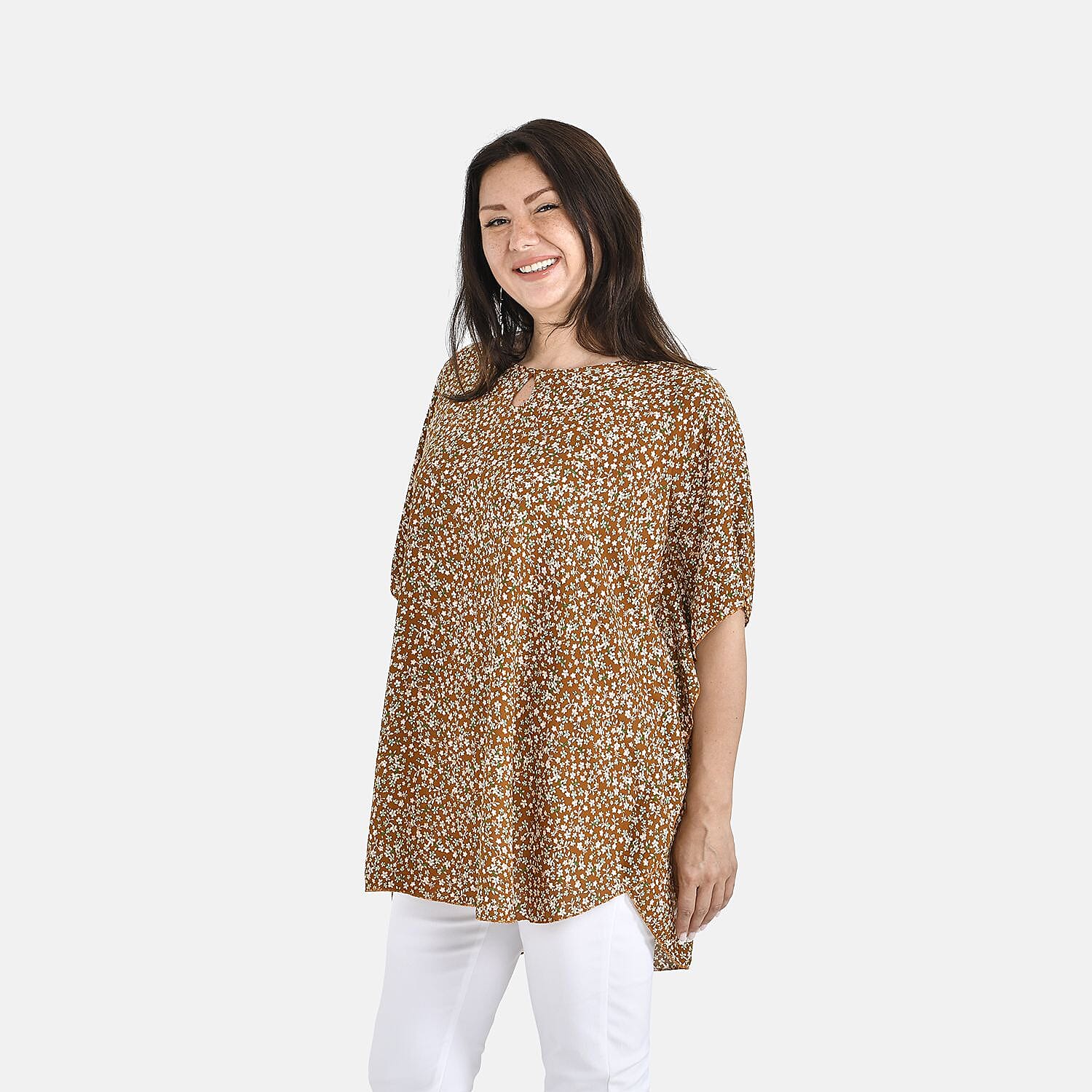 TAMSY Floral Pattern Top  - Sunset Yellow 7326852 3