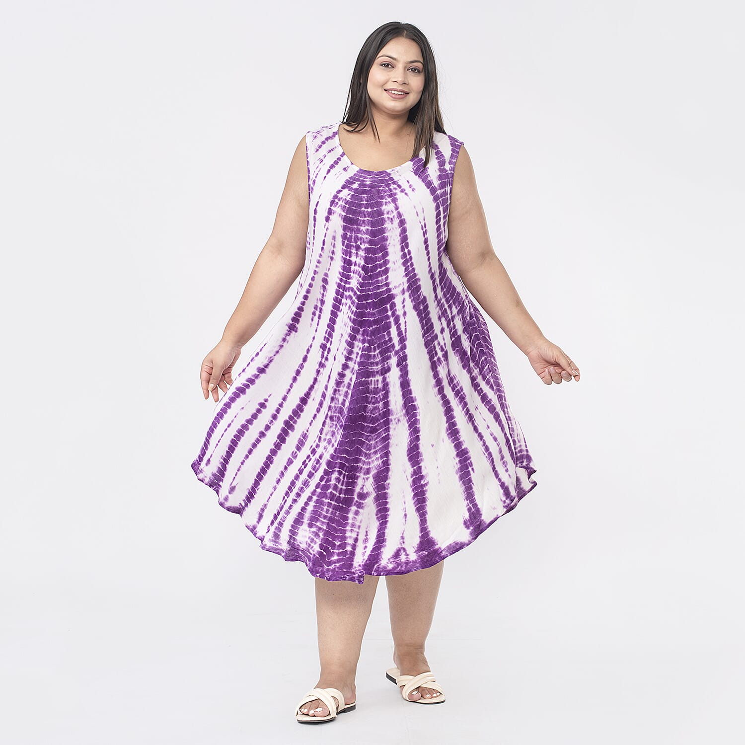 TAMSY Tie Dye Dress  - Purple 7363780 0