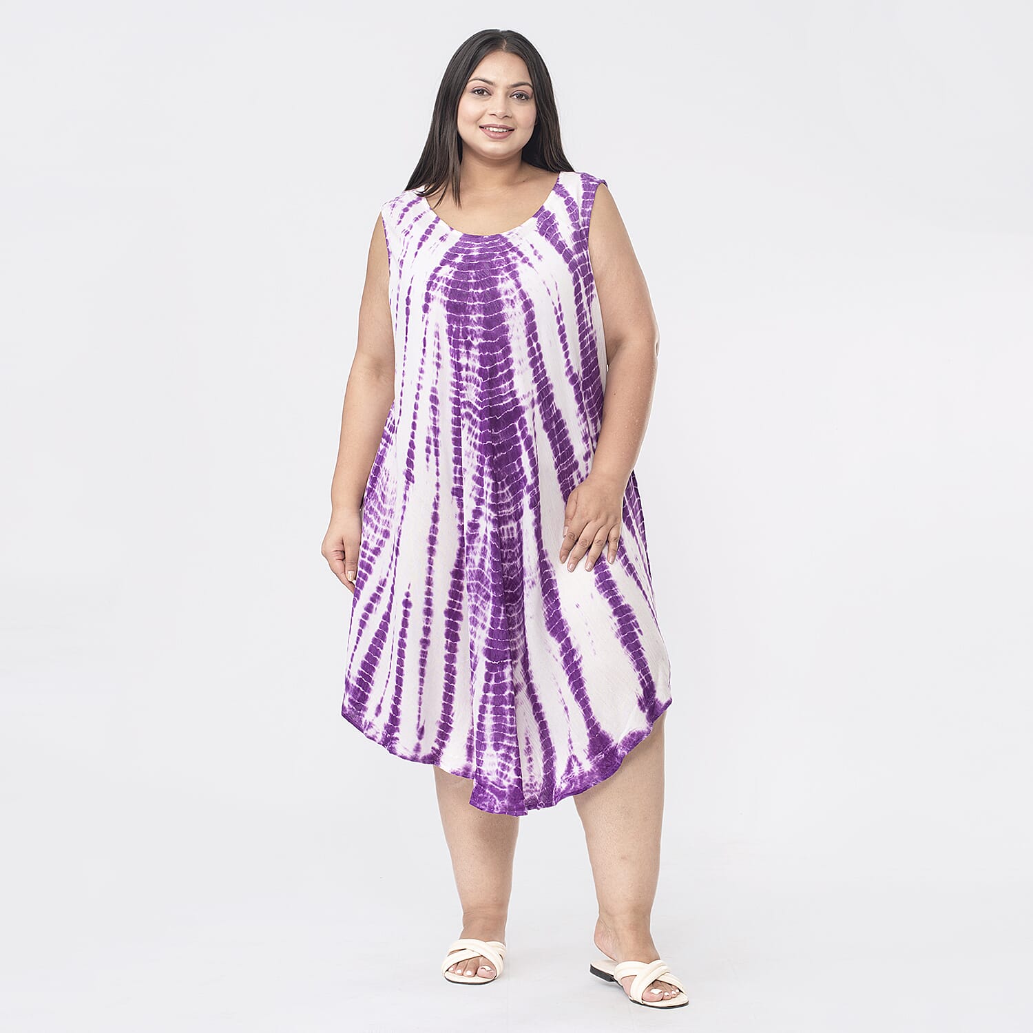 TAMSY Tie Dye Dress  - Purple 7363780 4