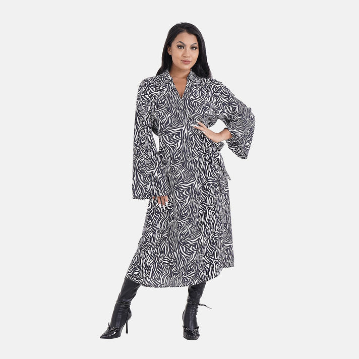 Tamsy Woven Midi Wrap Dress 7513377 1