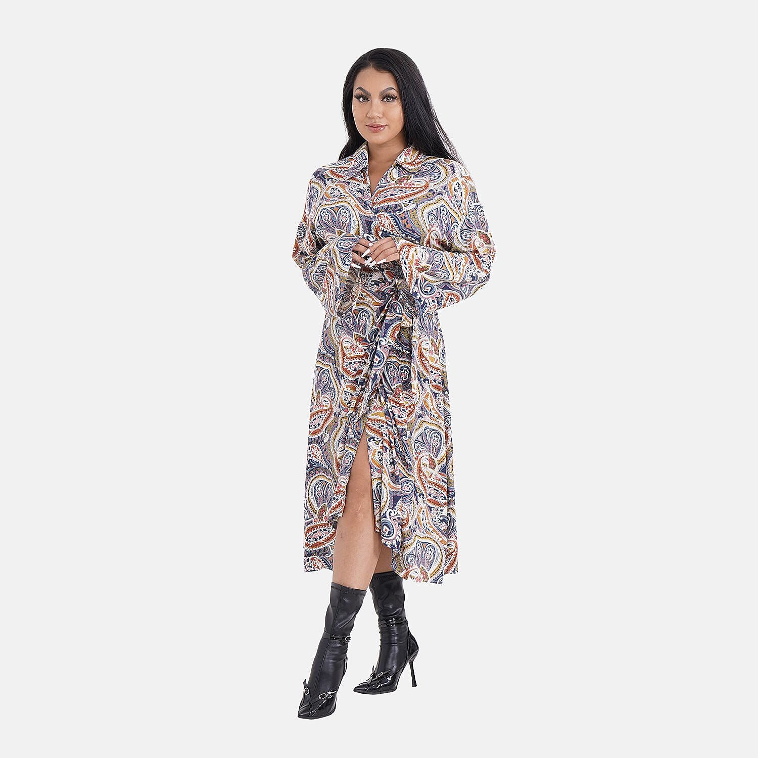 Tamsy Woven Midi Wrap Dress 7513304 3