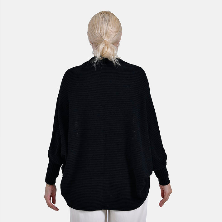 Tamsy Acrylic Patterned Cardigan (Size 133x1 cm) - Blue - Black 7978998 2