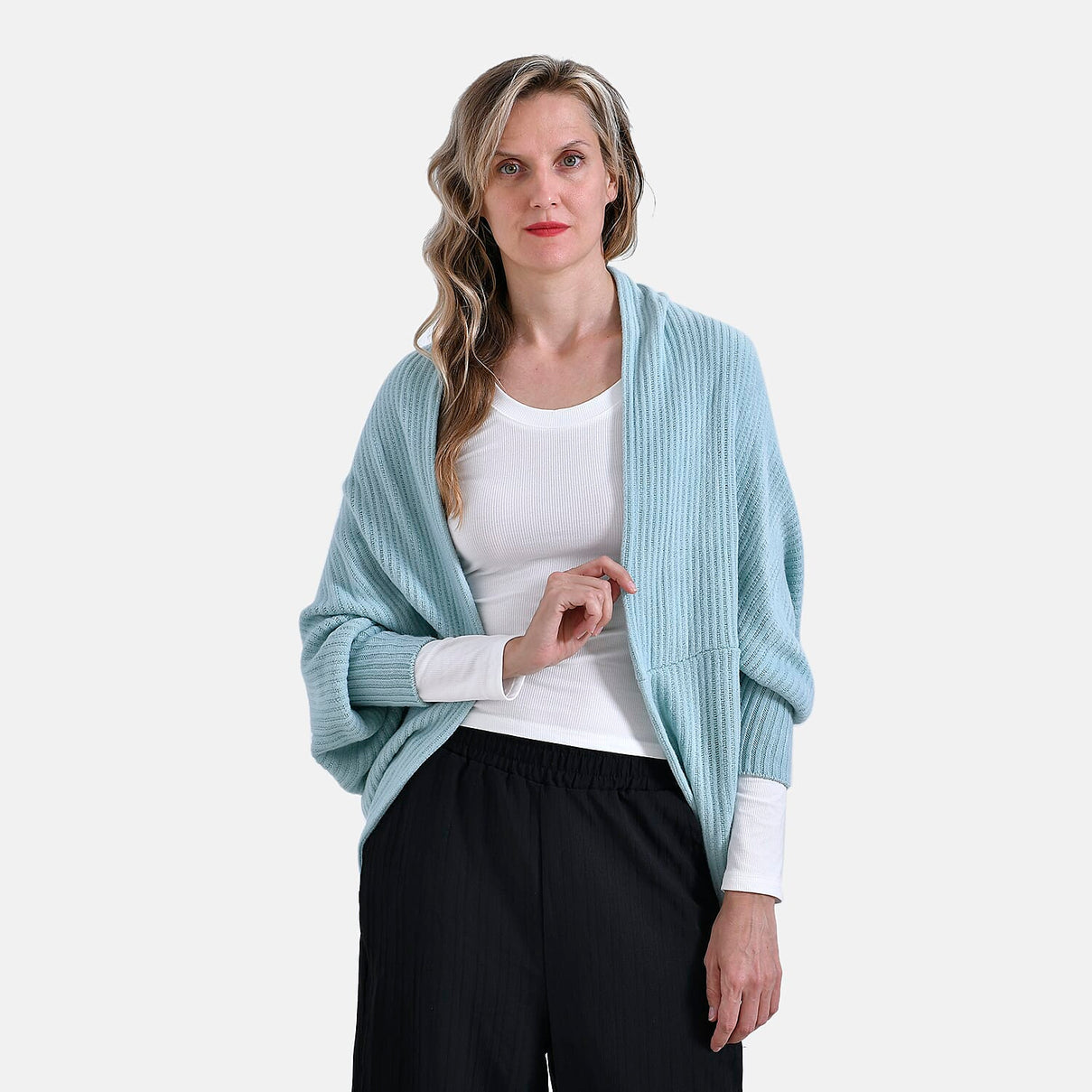 Tamsy Casual Knit Batwing Sleeve Open Cardigan (One Size) - Moss 7978883 0