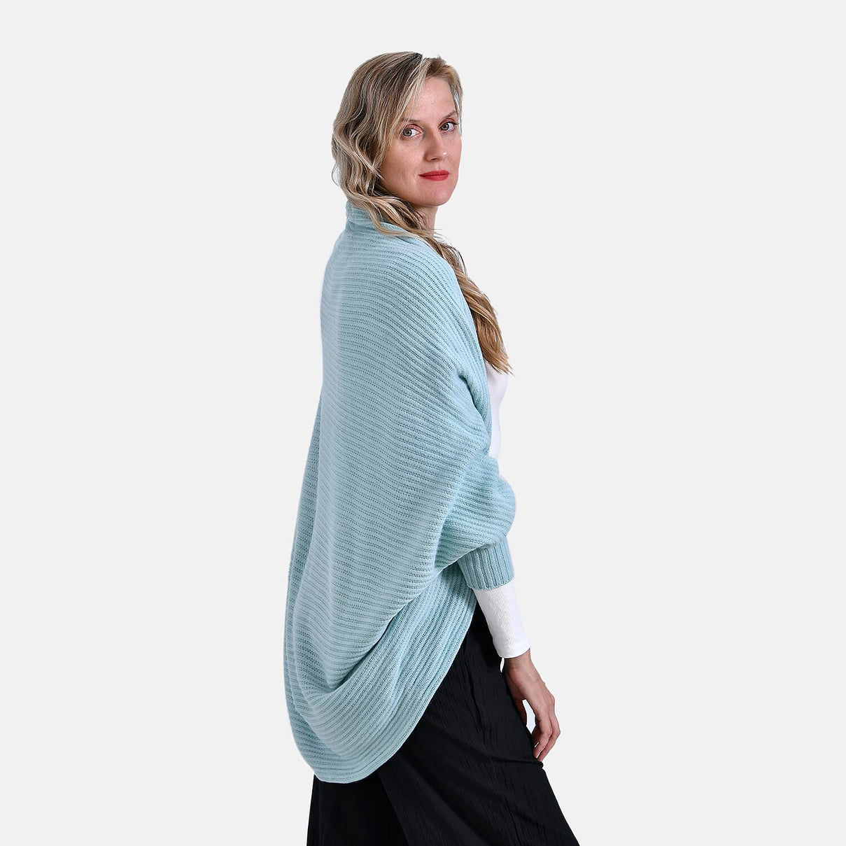 Tamsy Casual Knit Batwing Sleeve Open Cardigan (One Size) - Moss 7978883 3
