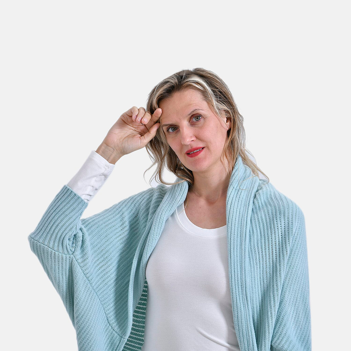 Tamsy Casual Knit Batwing Sleeve Open Cardigan (One Size) - Moss 7978883 4