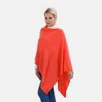 TAMSY Super Soft Knitted Poncho (One Size) - Orange