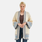 Tamsy Coloured Woven Cardigan (One Size) - Beige