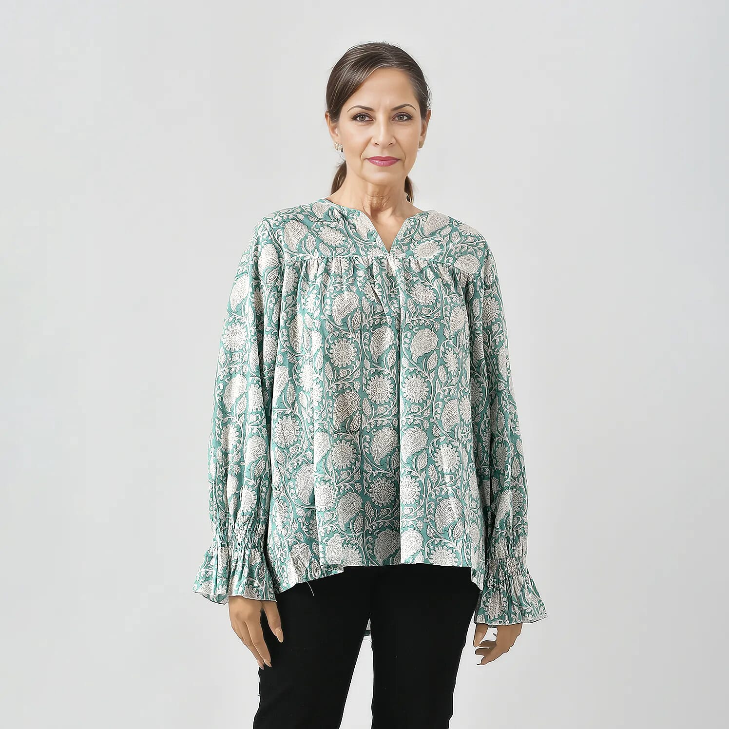 La Marey Pure Cotton Printed Blouse 7748303 0