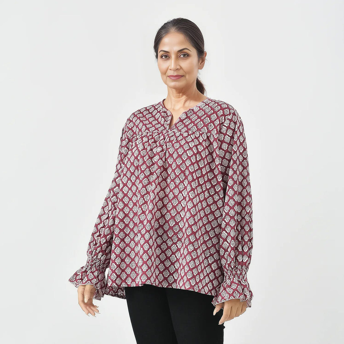 La Marey Pure Cotton Printed Blouse V32539728 3