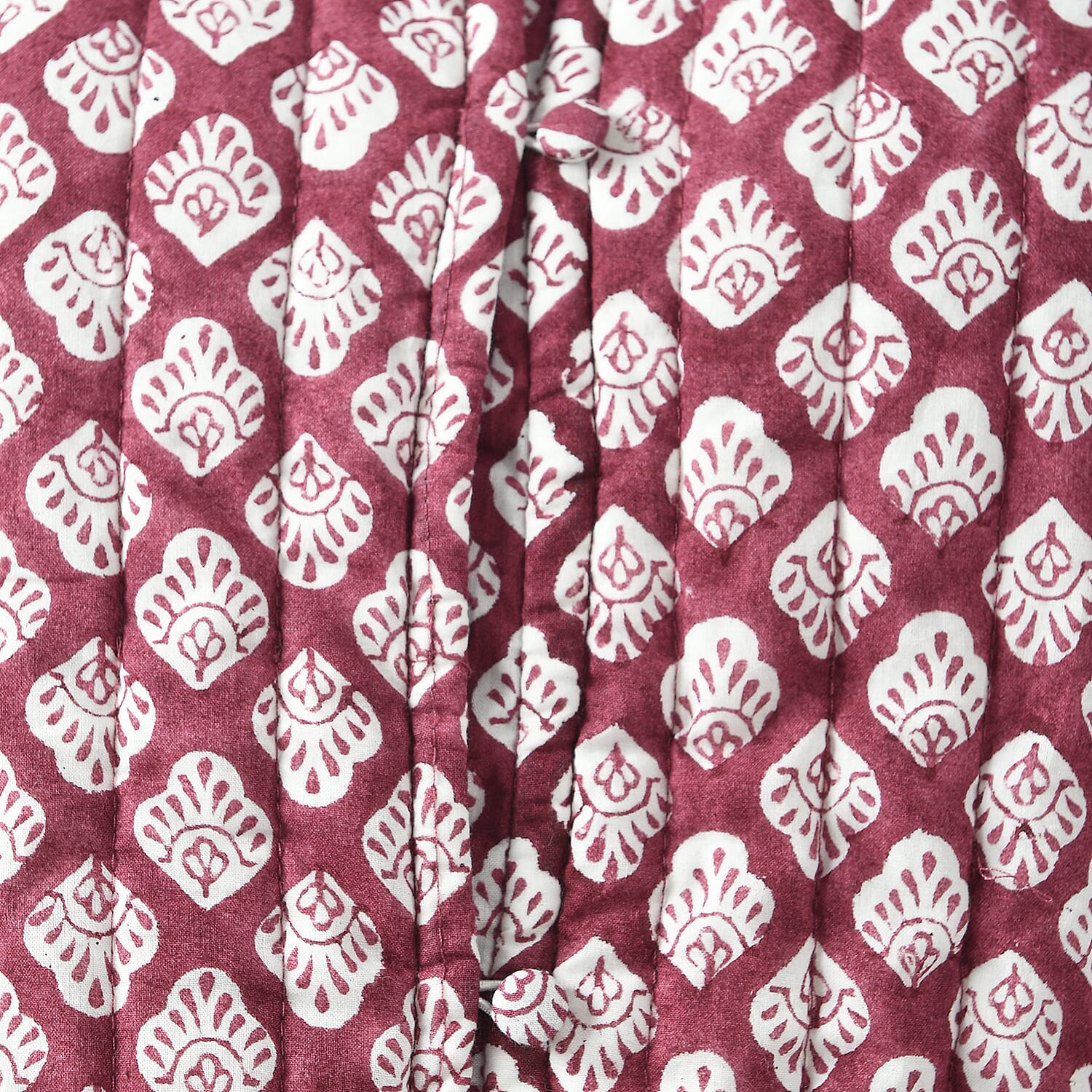 LA-MAREY Pure Cotton Block Print Quilted Jacket 7748053 6