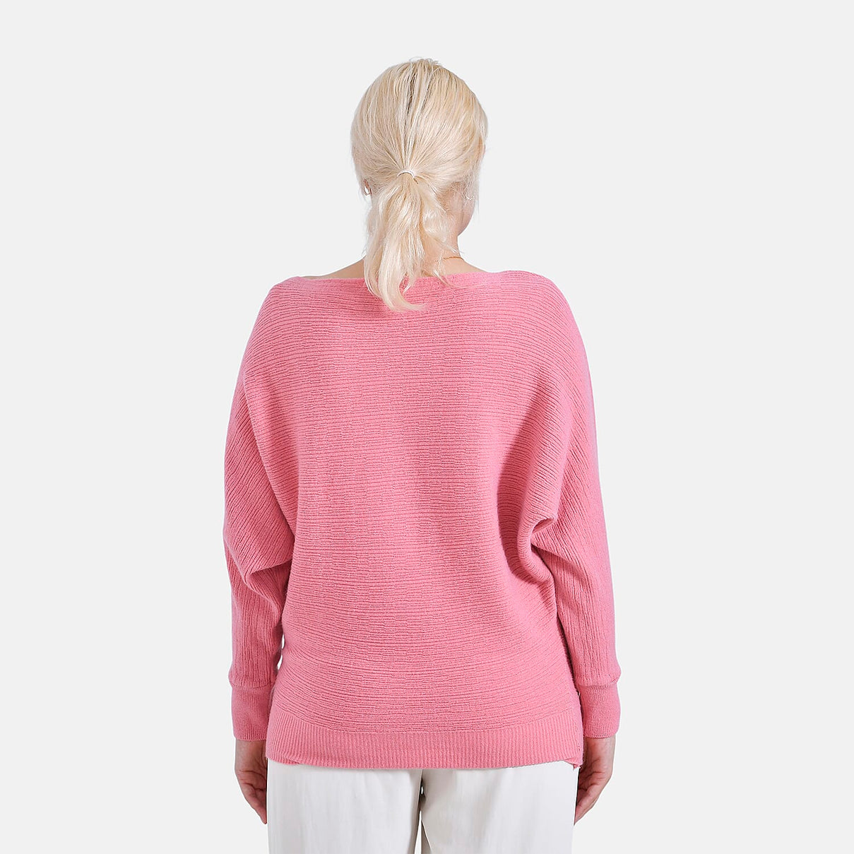 Tamsy Cotton Boat Neck Jumper (Size Up to 20) - Pink 7976397 3