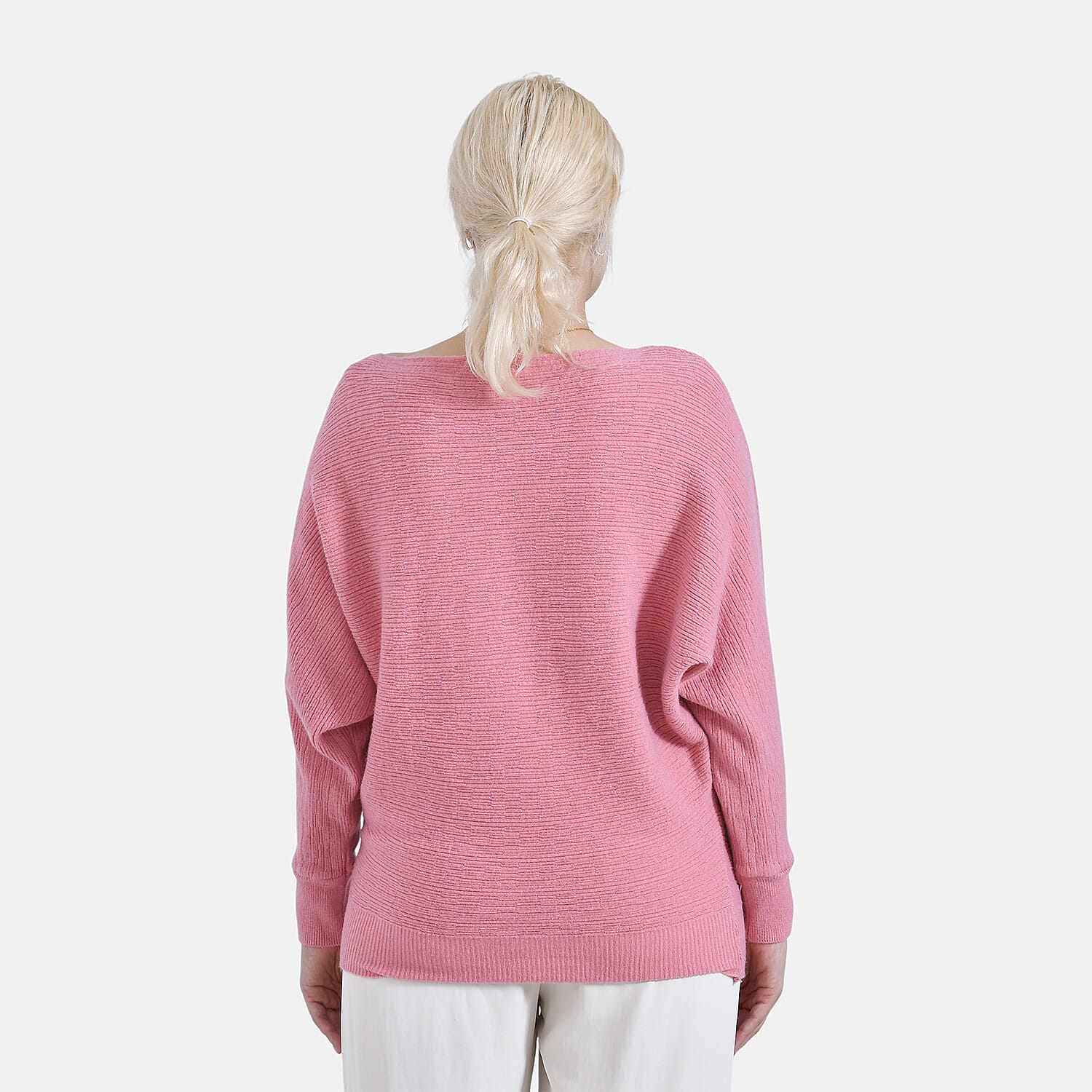 Tamsy Cotton Boat Neck Jumper (Size Up to 20) - Pink 7976397 3